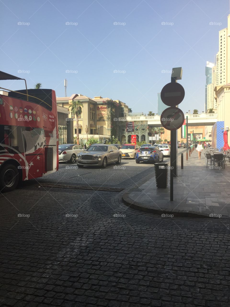 The busy yet beautiful street of JBR, Dubai!