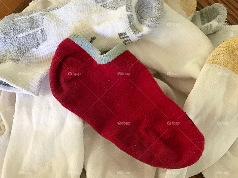 One red sock