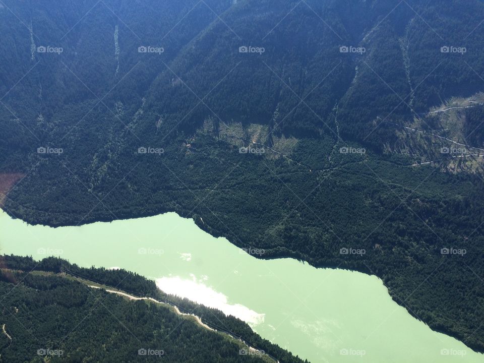 Flying above Fraser Valley , B C