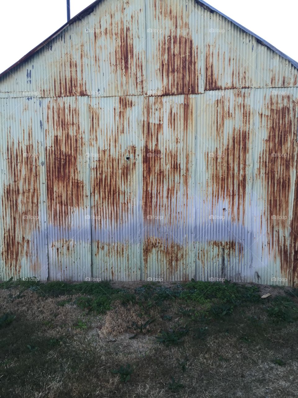 Old rusted building. 
