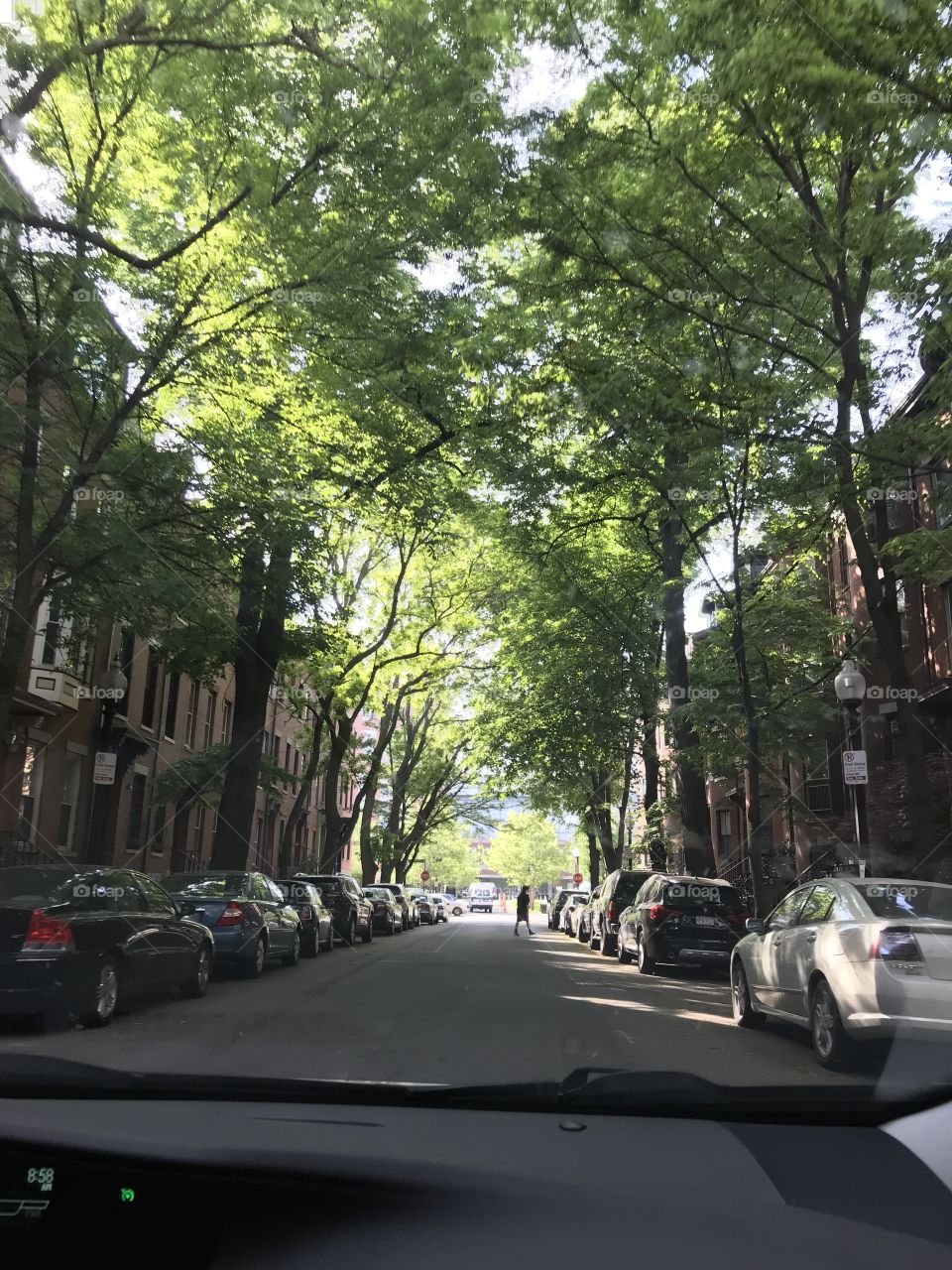 A residential street in Boston