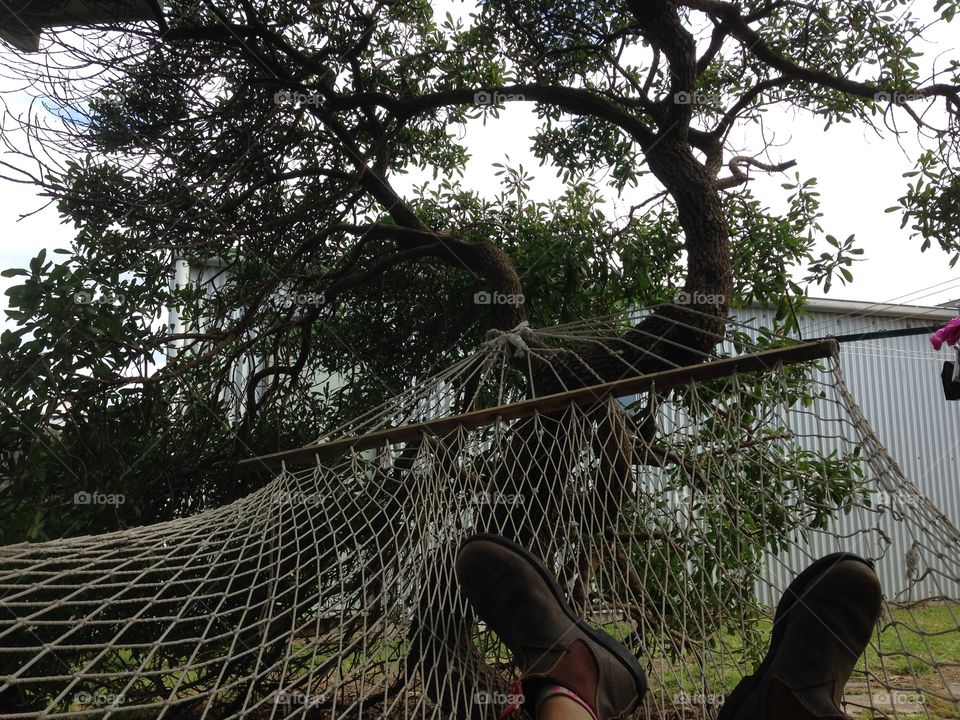 Swing in a hammock after a hard days work.