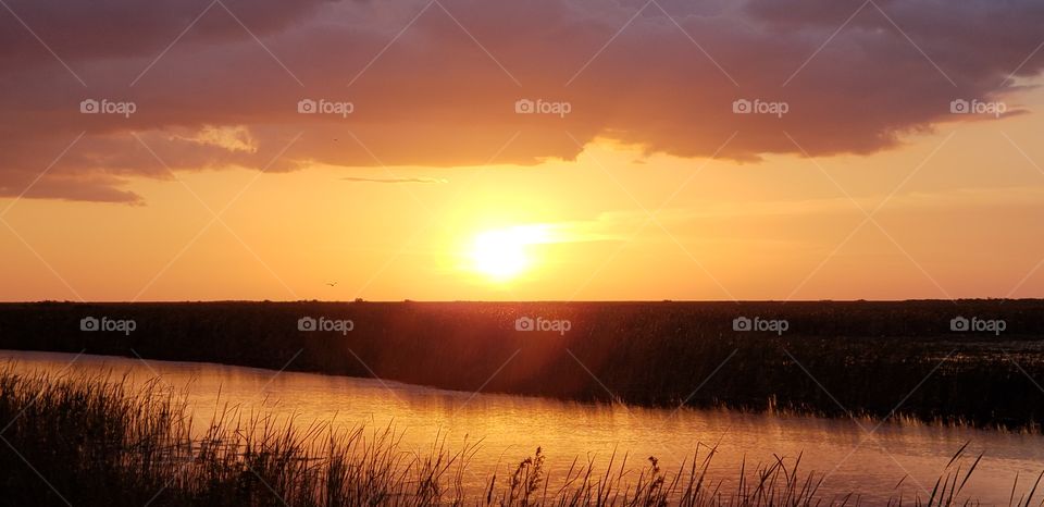 sunset Everglades Florida