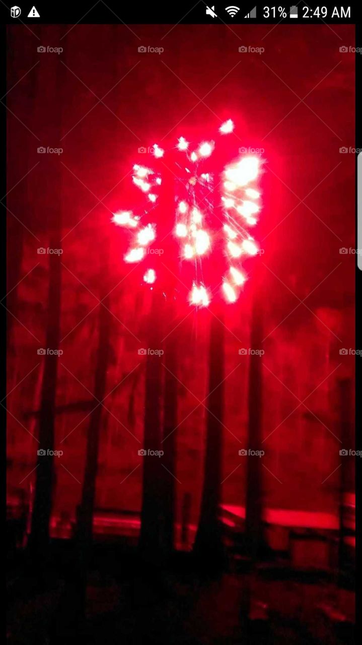 mesmerizing fireworks over the water