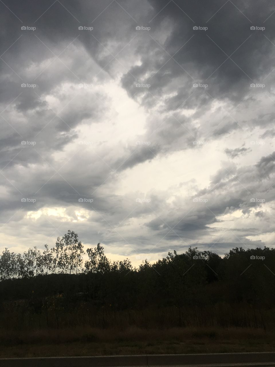 Grey skies