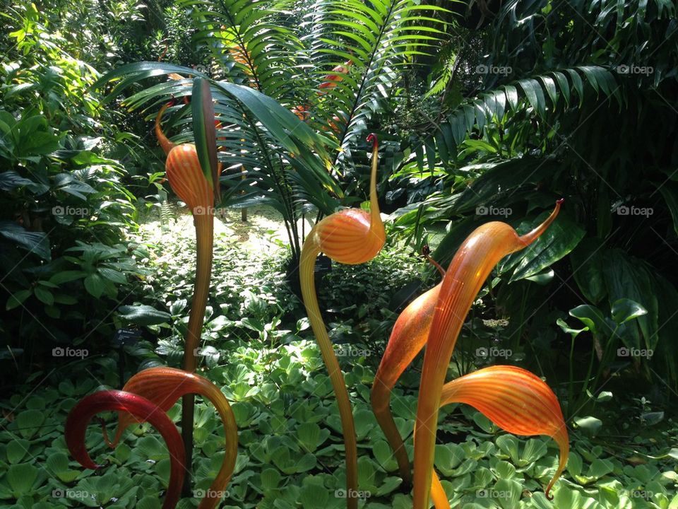 Blown glass sculpture