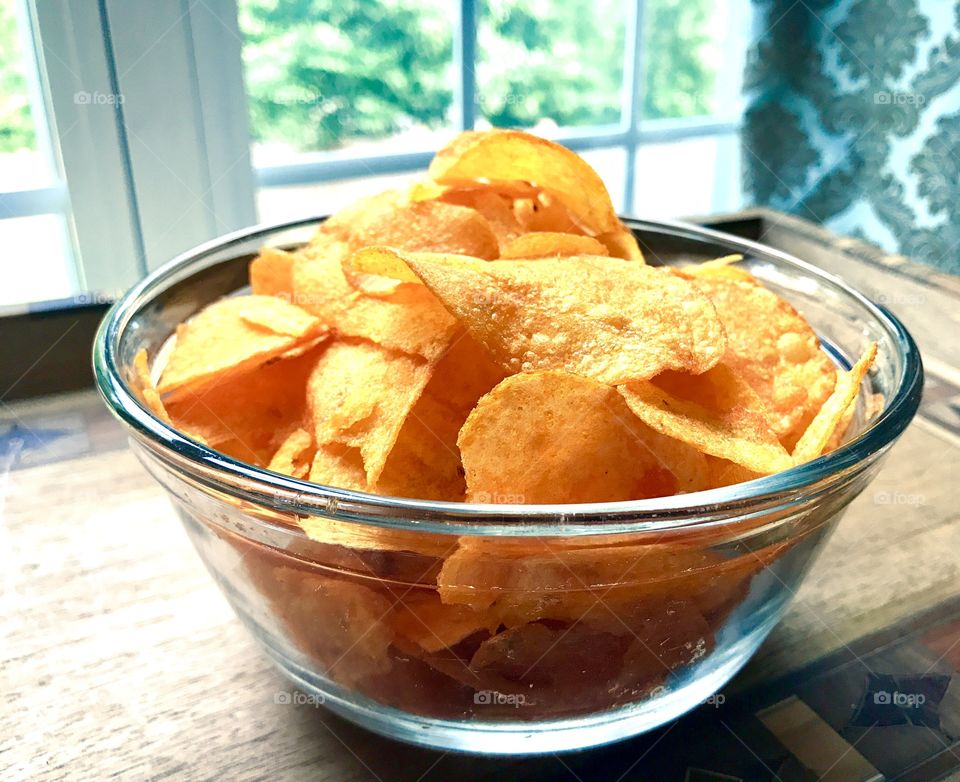 Bowl of Barbeque Potato Chips