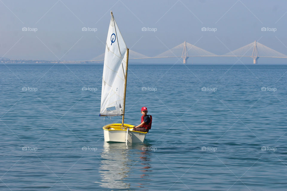 boy sailing