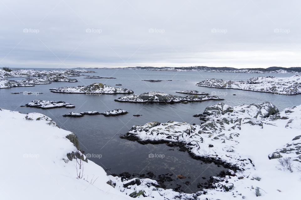 Frozen shoreline