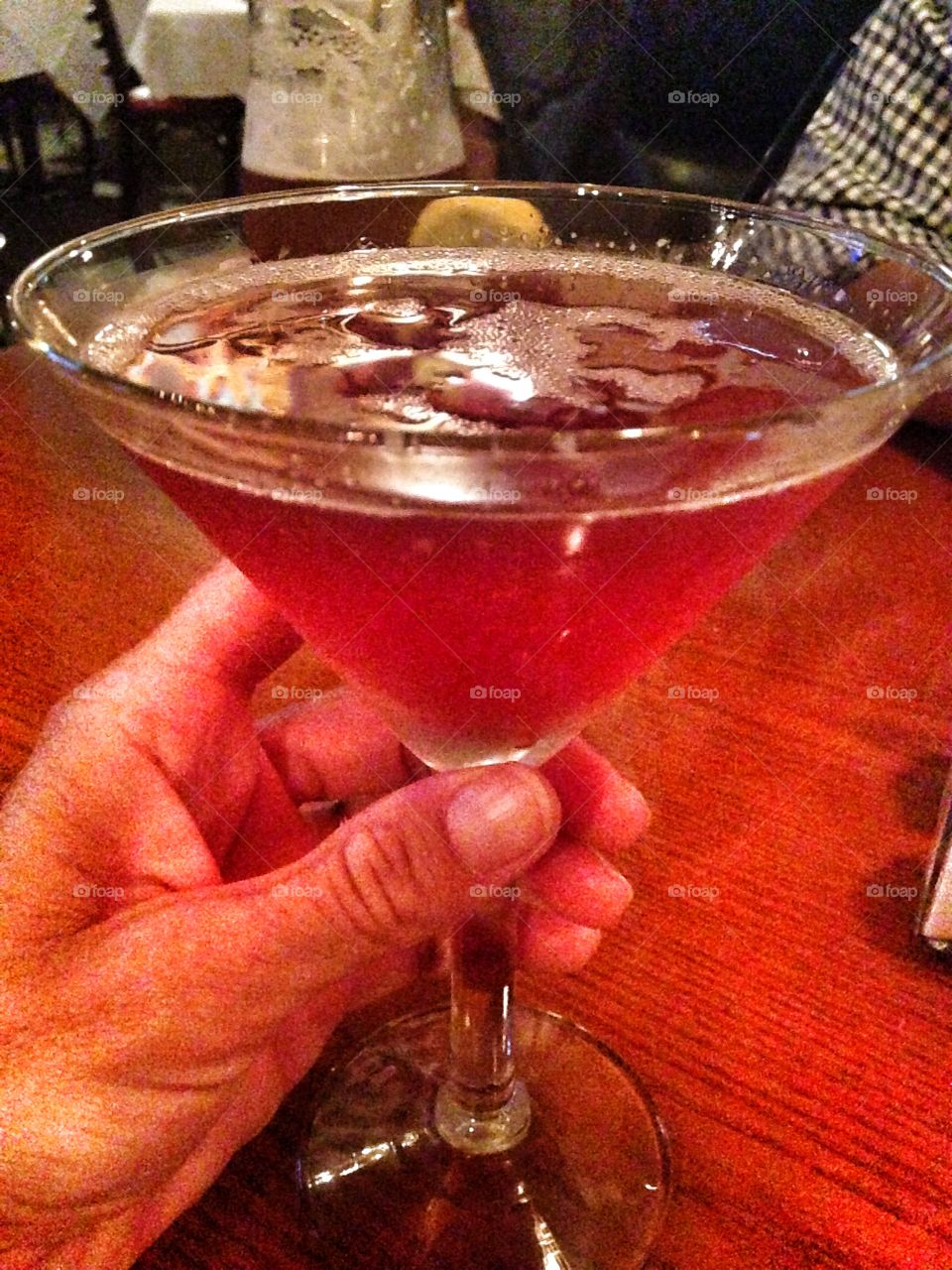 Night out. Blueberry pomegranate martini