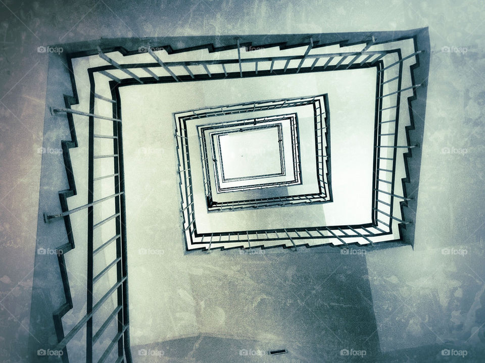 stairs perspective spiral minimalistic by radupopa