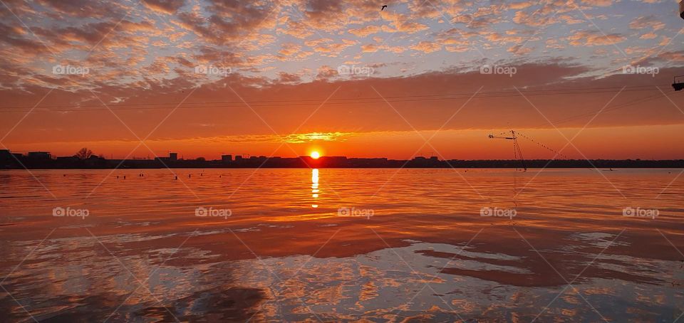 Sunset on the lake, Mamaia Romania