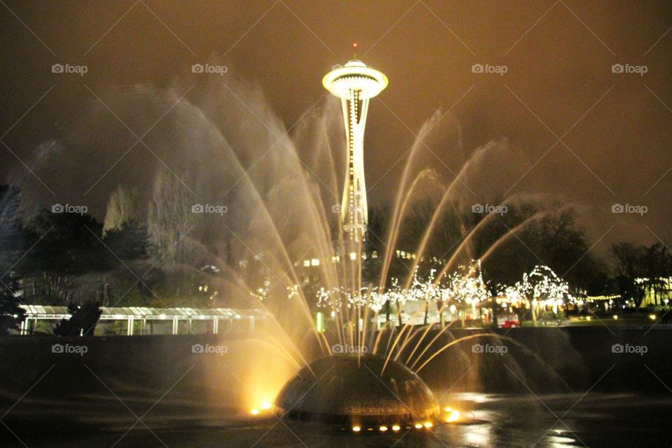 Fountain at the Park near Seattle's Space Needle.