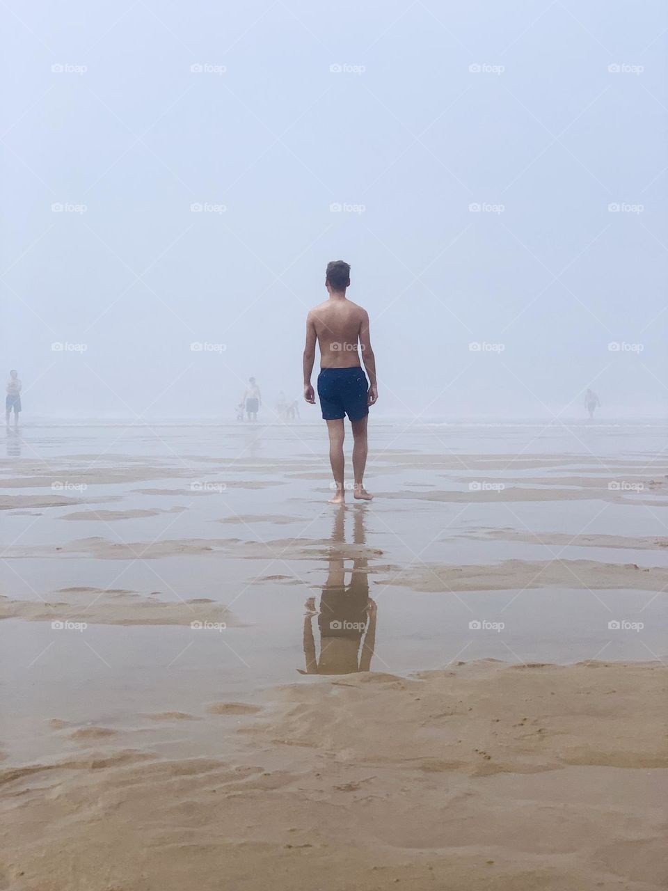 Foggy beach