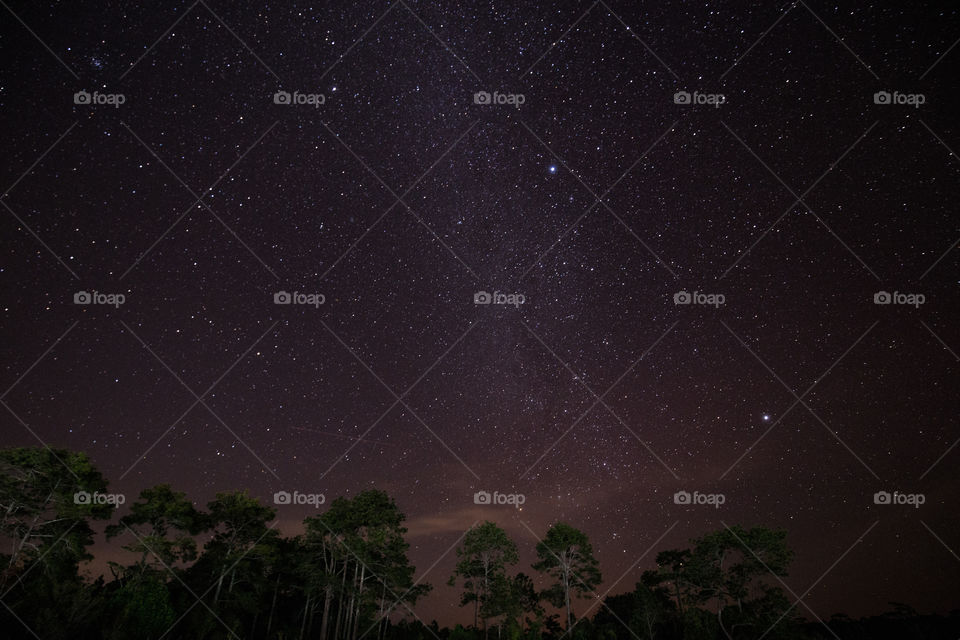 Milky Way over the mountain 