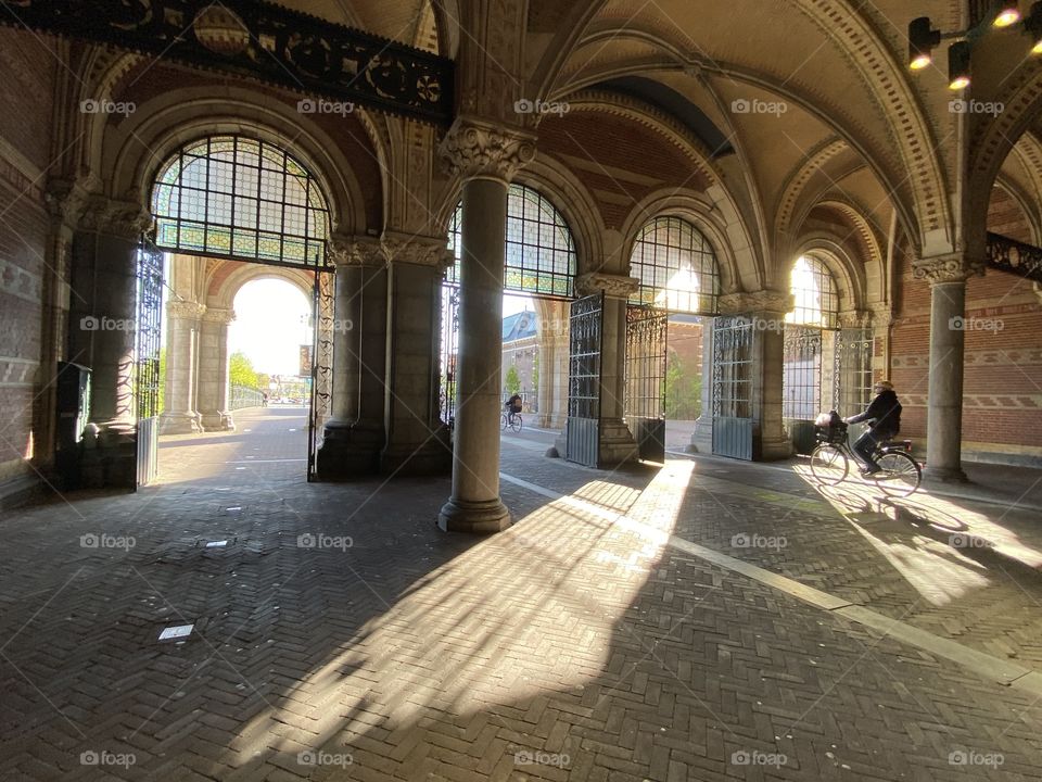 Sunset shadows in Amsterdam 