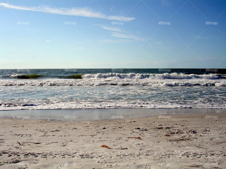 Ocesn Waves at Honeymoon Island in Dunedin, FL