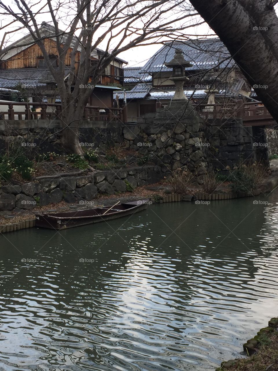 Boat on a canal in Shiga prefecture