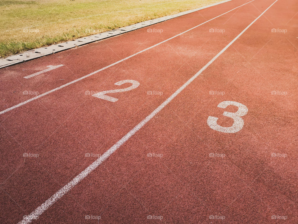 Running track at the stadium
