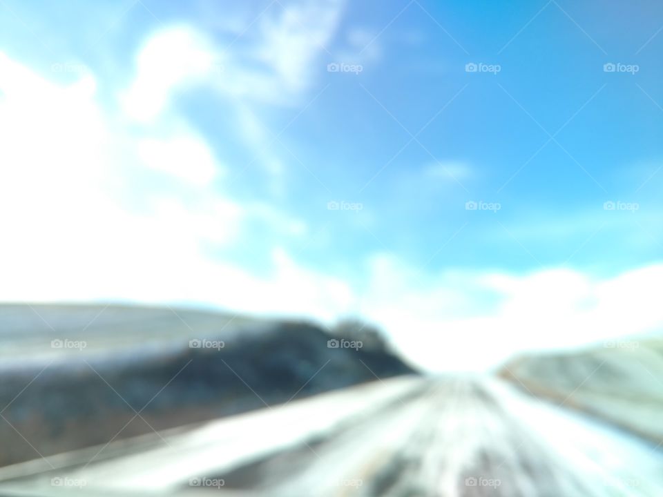 blurry road
