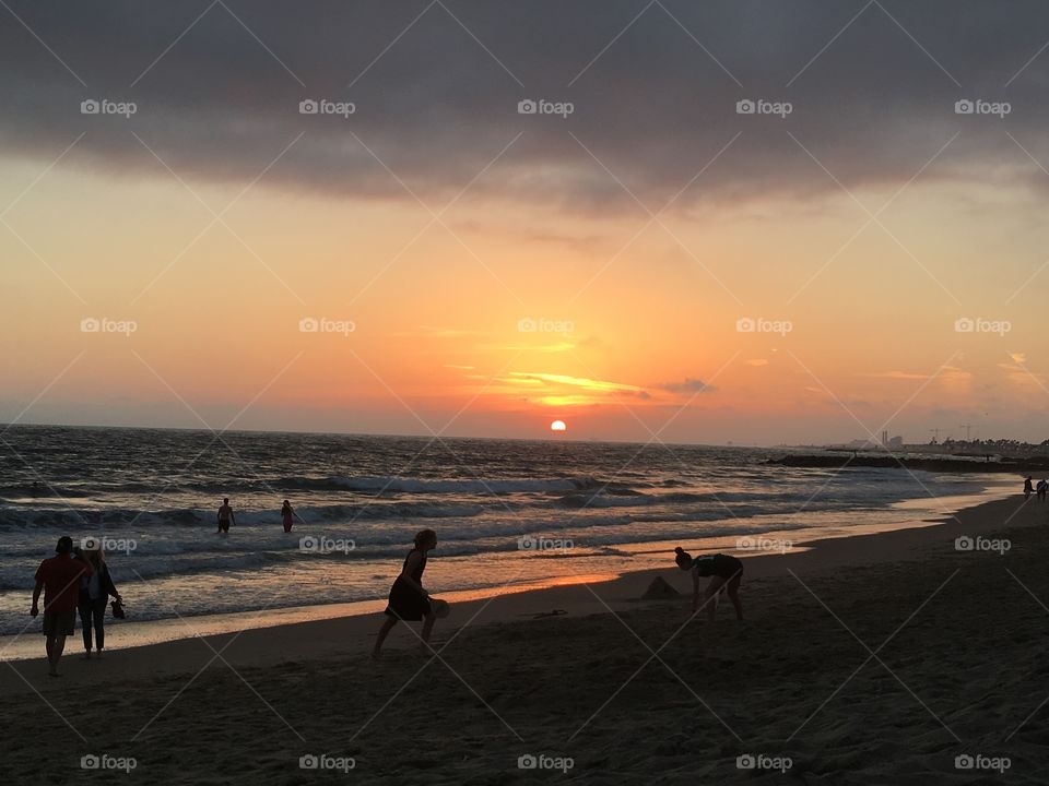 Sunset on Newport Beach, CA