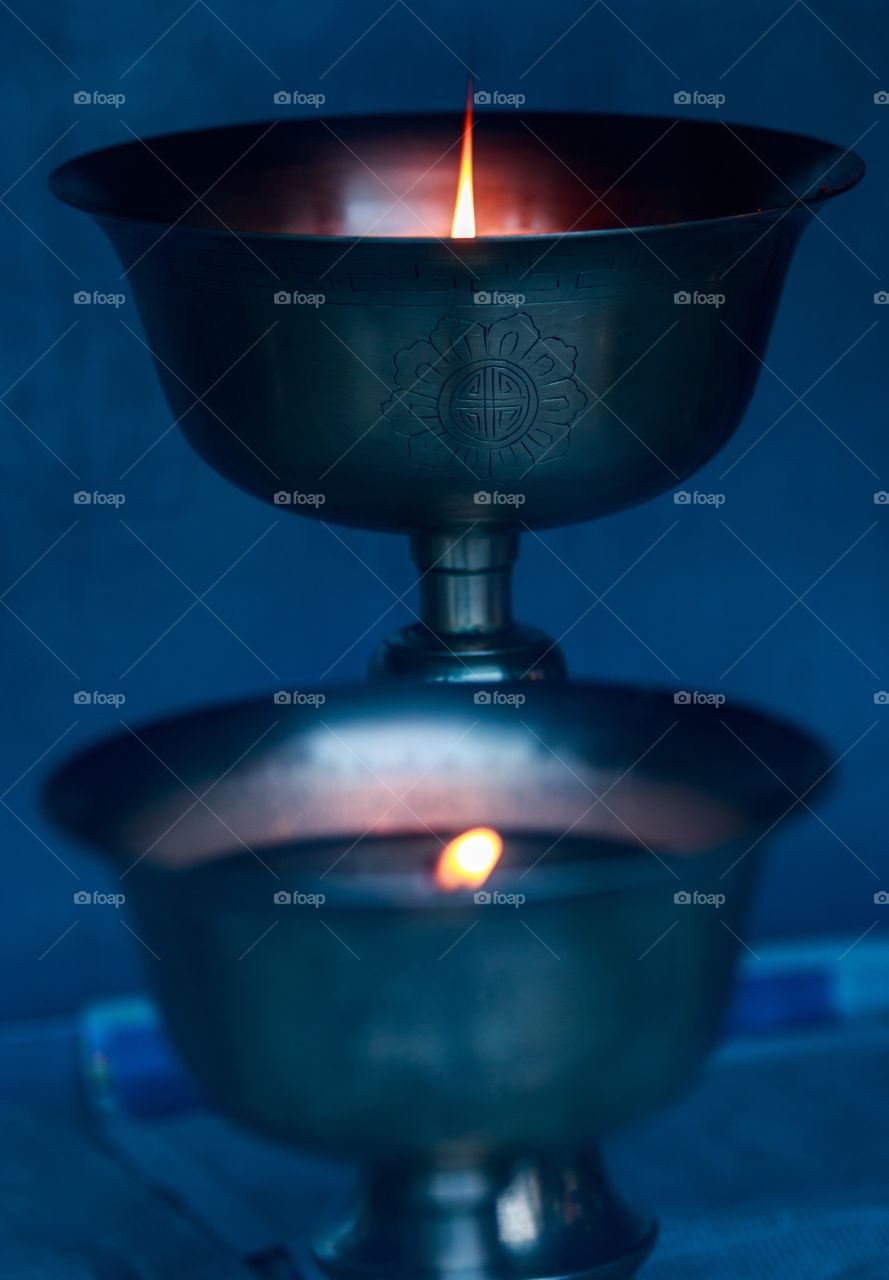 just lit a lamp of love and hope on the day of Diwali..say no to harmful crackers