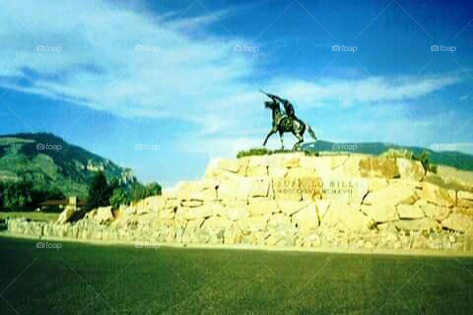 Buffalo Bill statue in Cody, Wyoming
