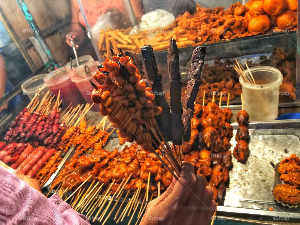 Street food is ready-to-eat food or drink sold by a vendor, in a street or other public place, such as market or fair. Pinoy ihaw-ihaw, anyone? 😋🤤