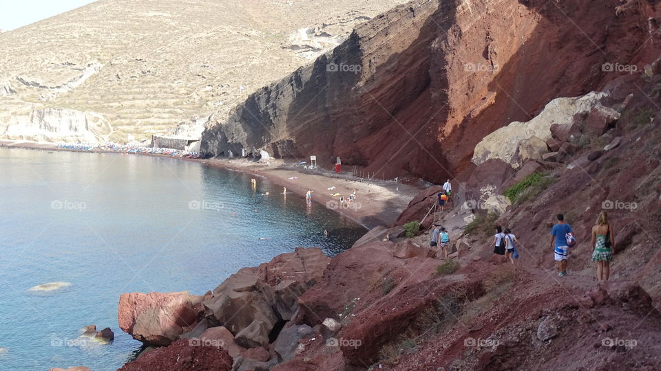 Greece Santorini red beach. Greece Santorini red beach