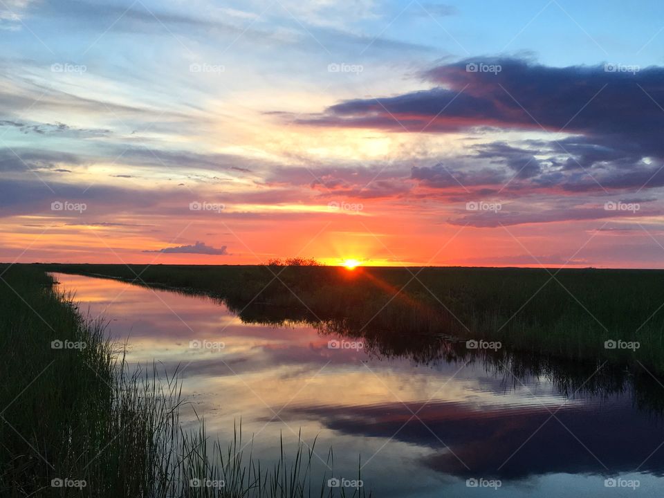 Sunset, Dawn, No Person, Water, Lake