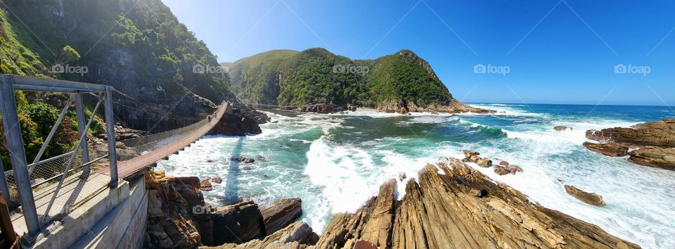 Beautiful view captured of the suspension bridges at Stormsriver National Park in South Africa