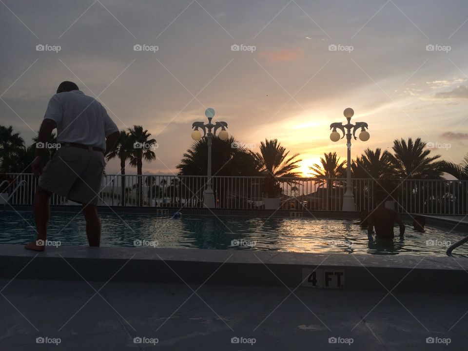 Beach, Water, Sunset, People, Leisure