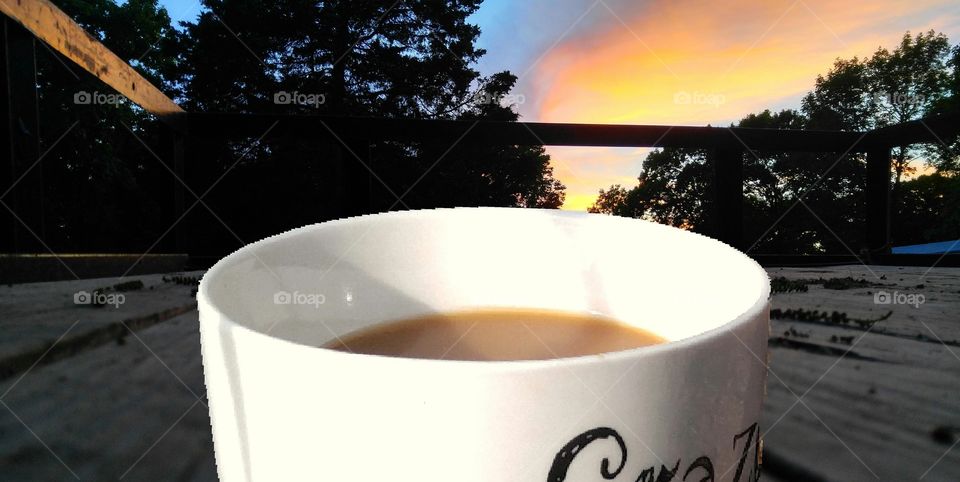 sunset coffee