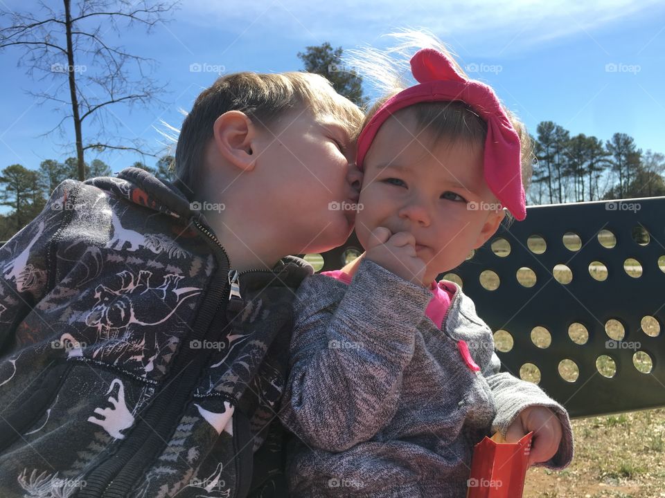 Brother kisses 