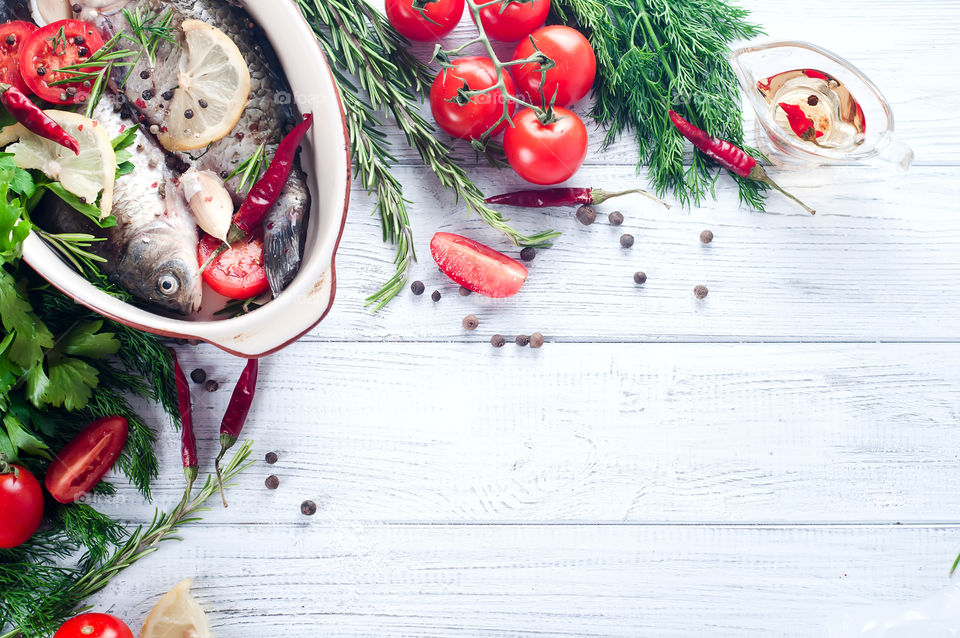 Raw ingrediens for bake food