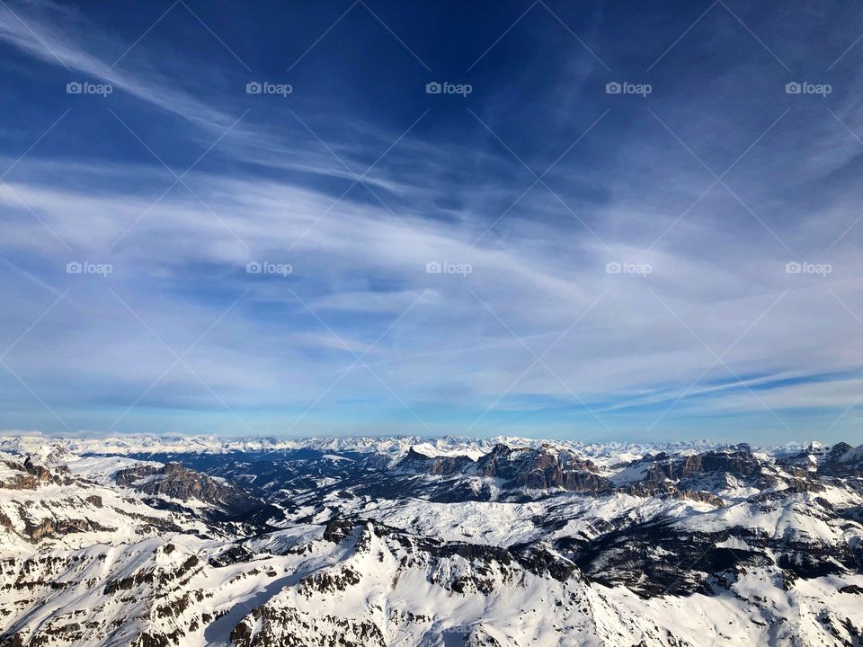 Snowy mountains-Dolomites