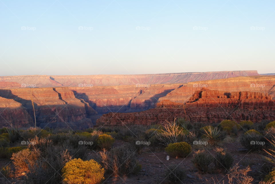 Sunset view of grand canyon