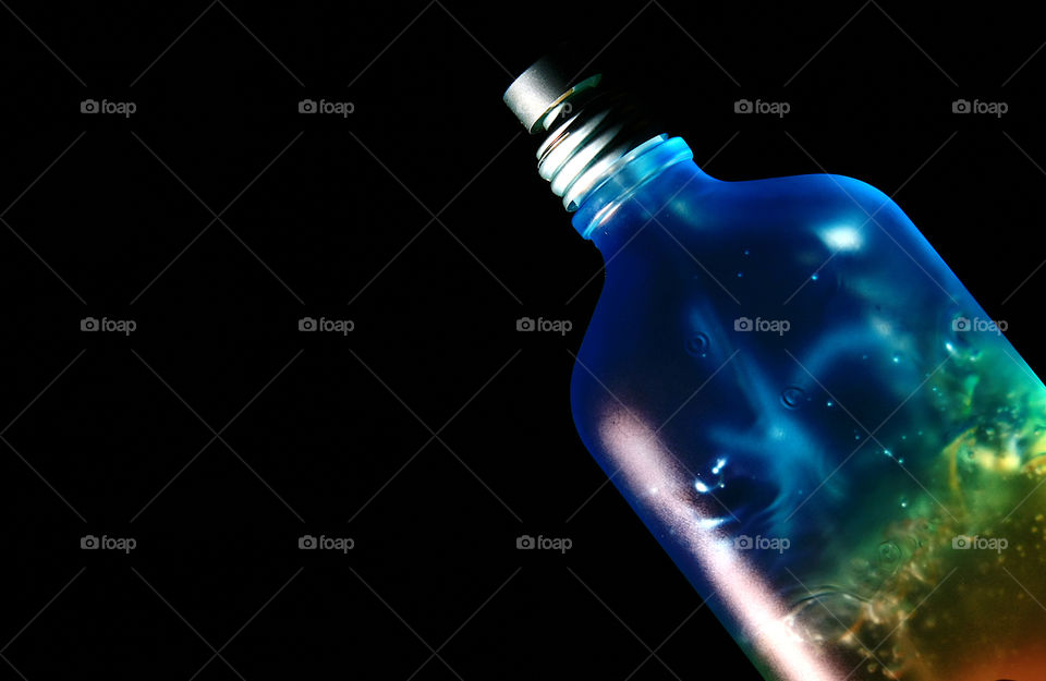 coloured bottle