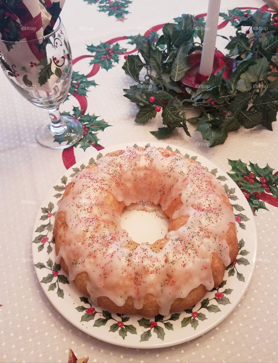 Krispy Kreme Donut Cake,  Holiday Edition.