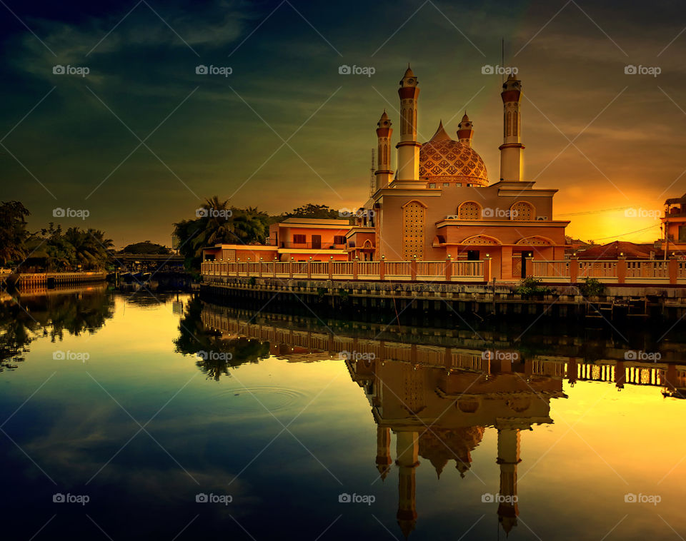 sunset at karang mumus river