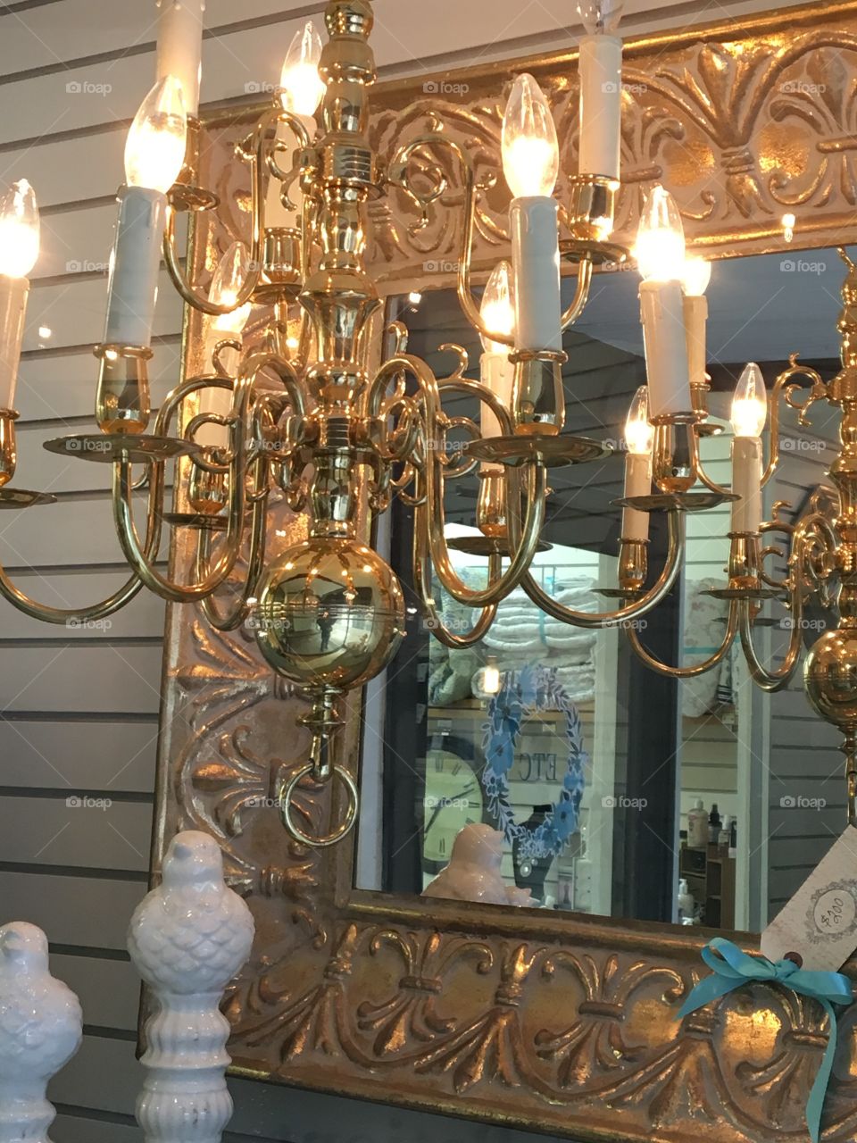 Candle chandelier & Mirror