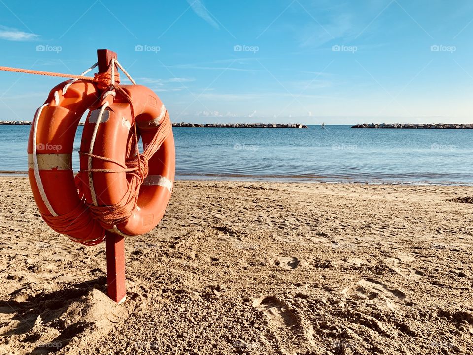 A sun summer day in a adriatic beach