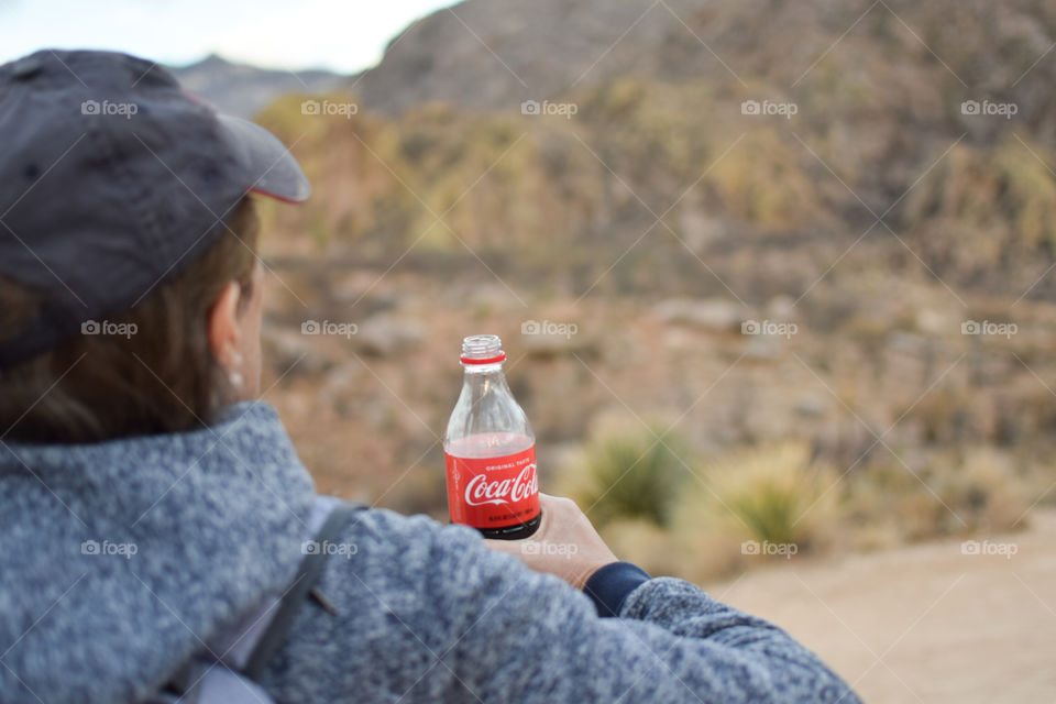 Hiking with coke 