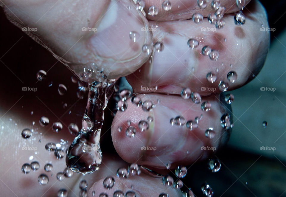 hands water drops wet by cordsxoxo