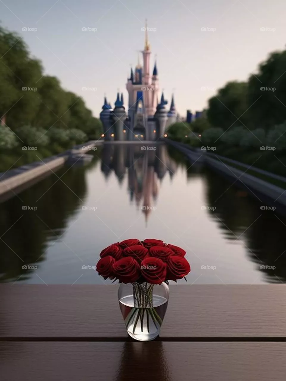 Beautiful rose vase