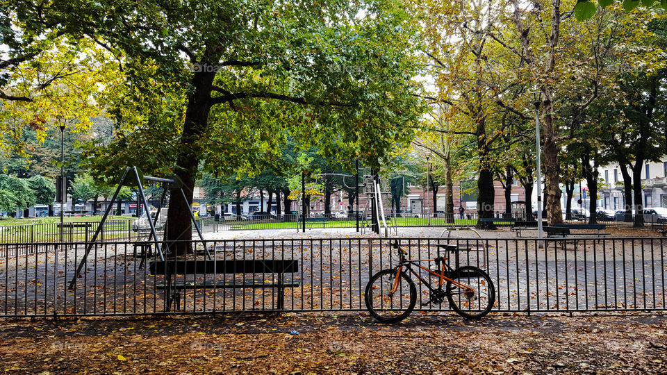 Park in Turin in Italy