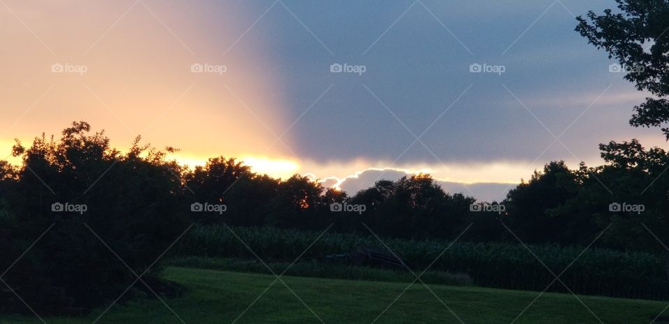 Two toned clouds during storms