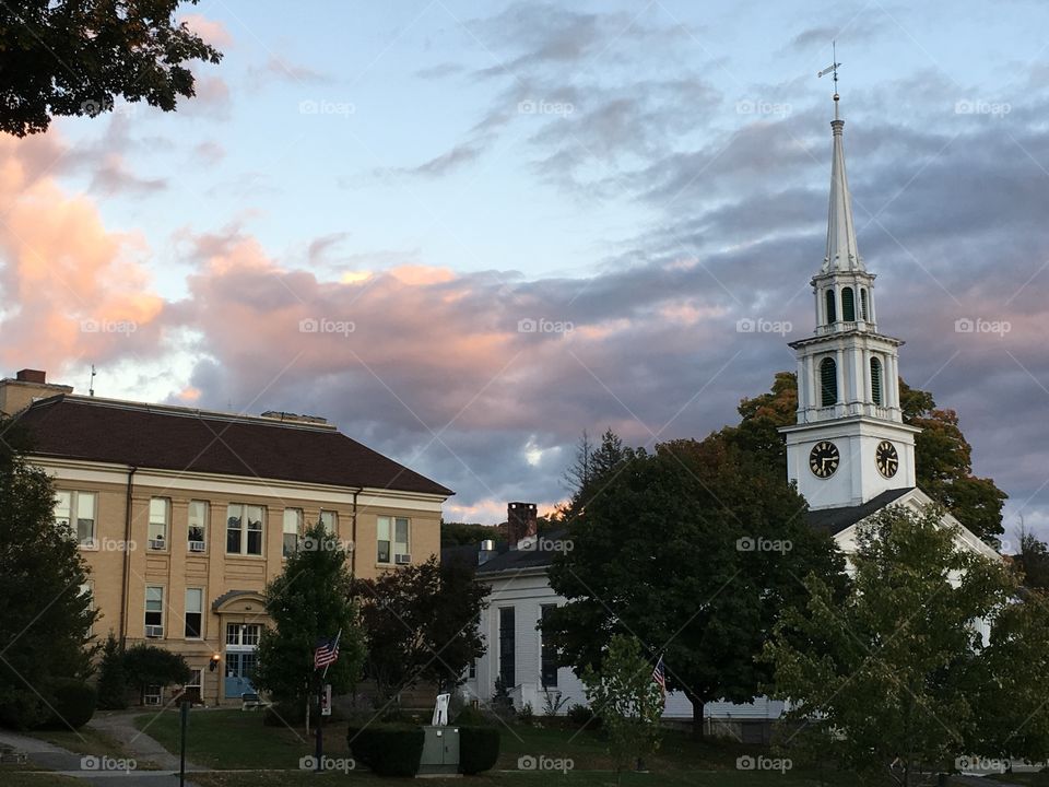 Beautiful sky over the Green