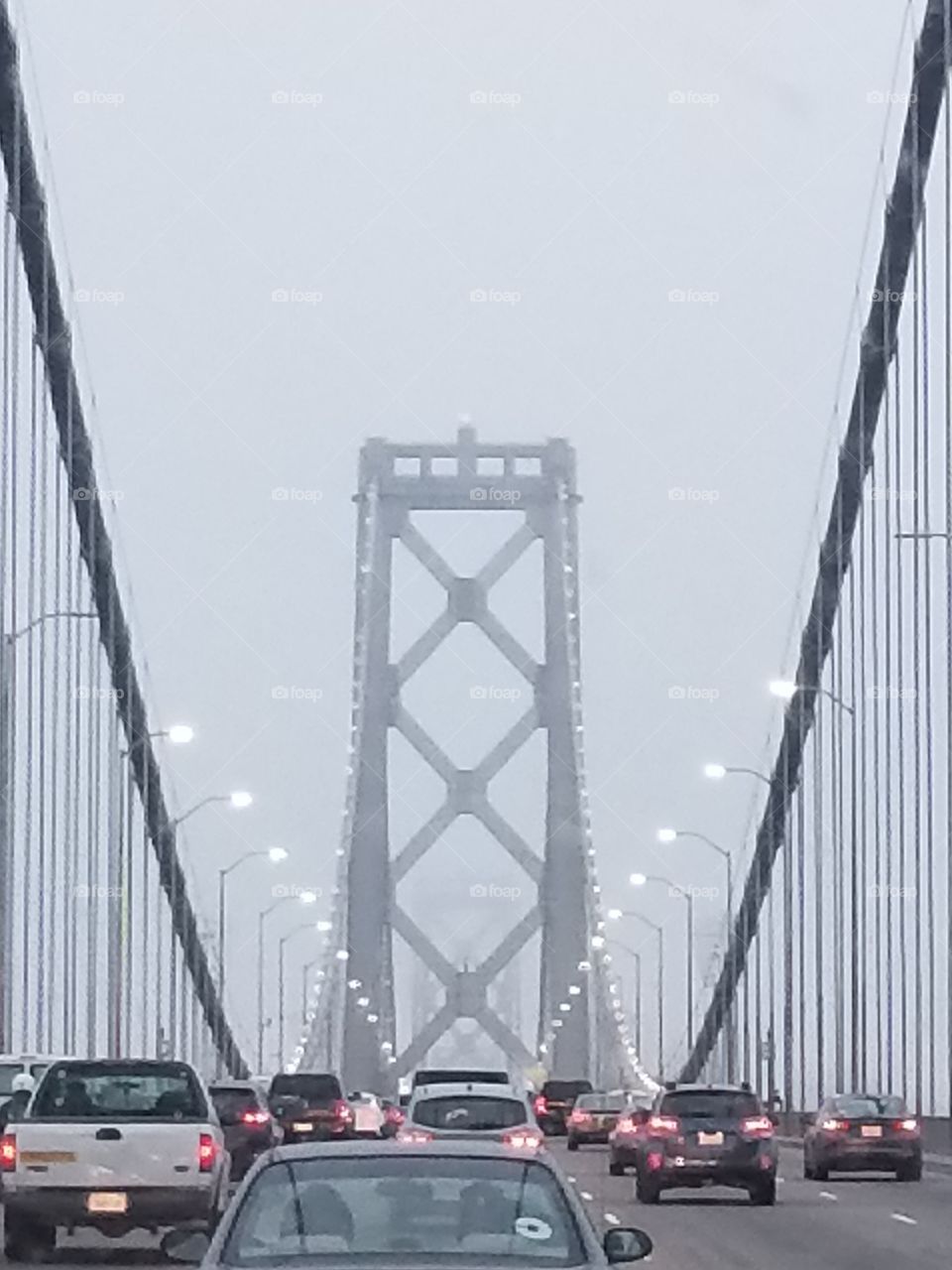 Foggy Bridge Lights