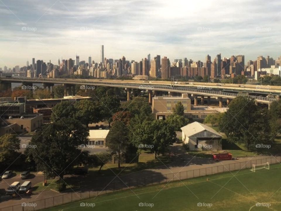 skyline from the train 